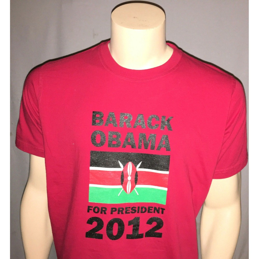 🔥 Barack Obama for President 2012 T Shirt Adult Large Red Vintage